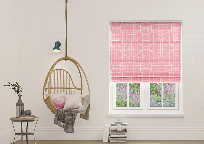 Bamboo Brights, Pink - Roman Blind - Image 3